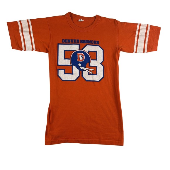 Champion Tops - Vintage Denver Broncos Shirt Womens Small Orange NFL‎ Football Champion USA 80s